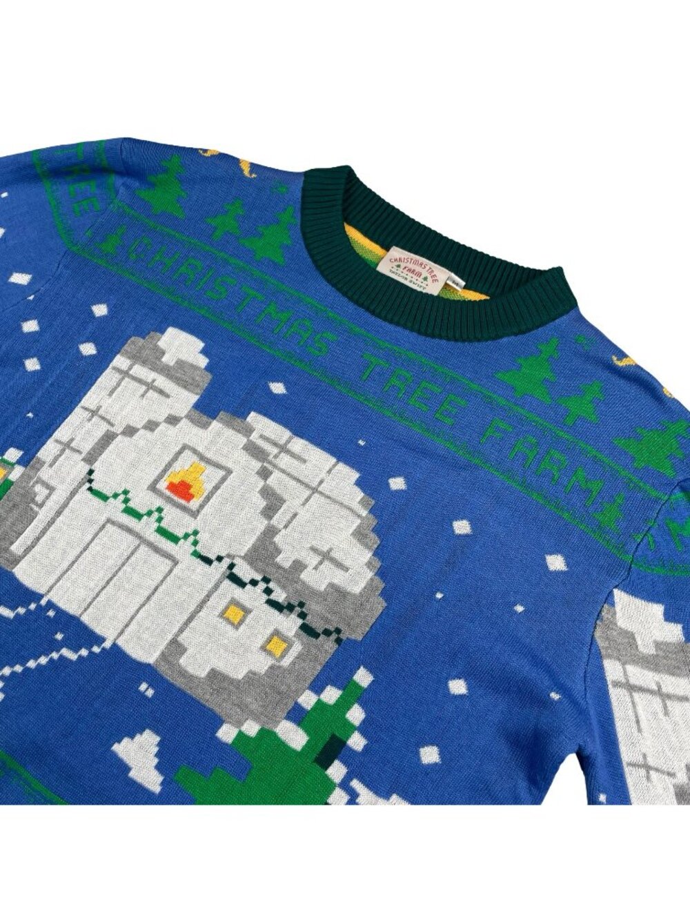 Taylor Swift Christmas Tree Farm Ugly Christmas Sweater Blue/Green • Medium